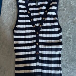 WHBM Striped ribbed tank. M